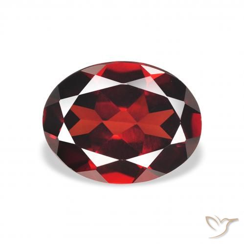 2.12ct 天然 暗红色 铁铝榴石石榴石, 椭圆形, VVS-VS