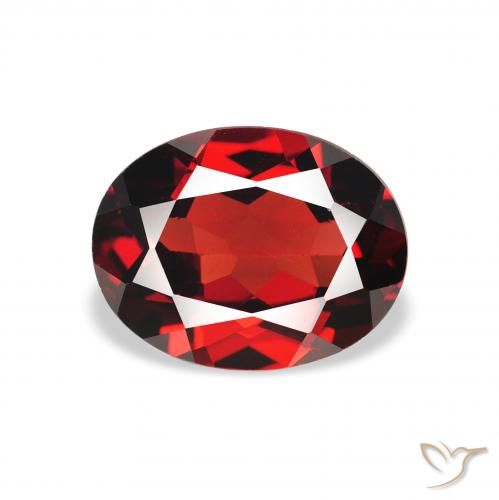 1.94ct 天然 暗红色 铁铝榴石石榴石, 椭圆形, VVS-VS