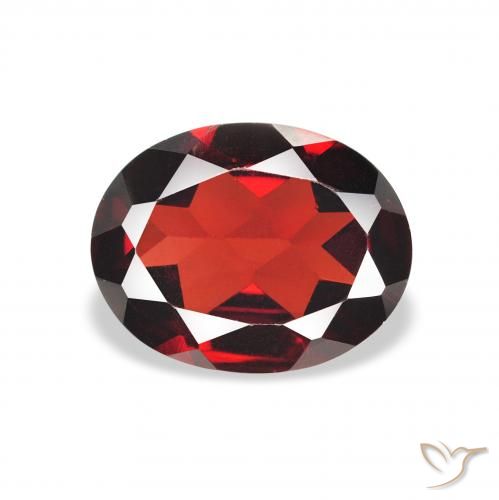 1.88ct 天然 深血红色 铁铝榴石石榴石, 椭圆形, VVS-VS