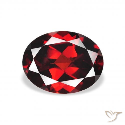 2.23ct 天然 暗红色 铁铝榴石石榴石, 椭圆形, VVS-VS