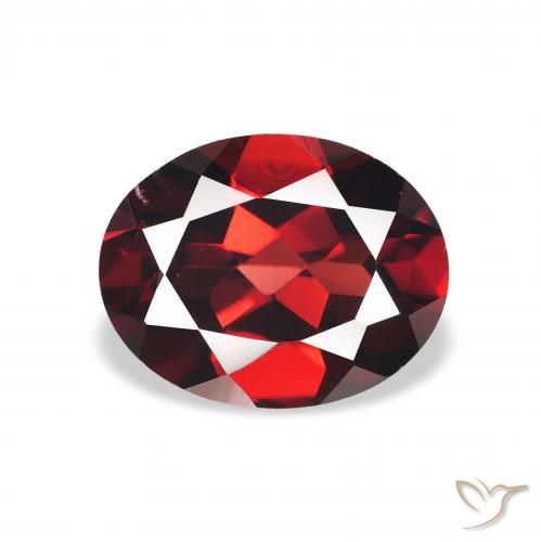 2.19ct 天然 深红色 铁铝榴石石榴石, 椭圆形, VS