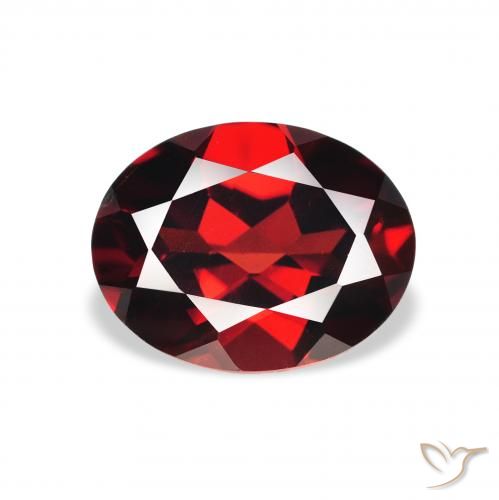 2.44ct 天然 深红色 铁铝榴石石榴石, 椭圆形, VS