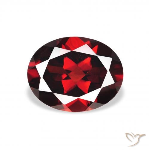 2.23ct 天然 深红色 铁铝榴石石榴石, 椭圆形, VVS-VS