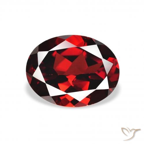 2.22ct 天然 暗红色 铁铝榴石石榴石, 椭圆形, VVS-VS