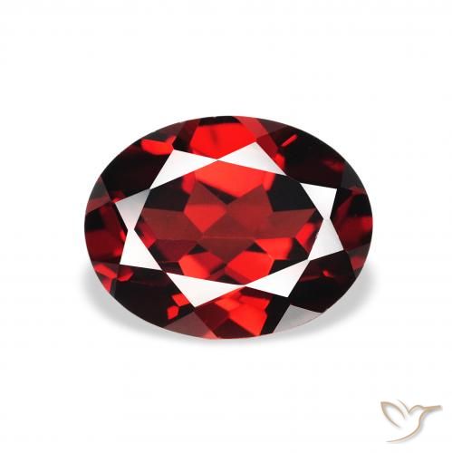 2.16ct 天然 深红色 铁铝榴石石榴石, 椭圆形, VVS-VS