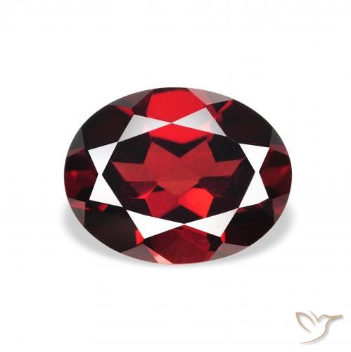 2.32ct 天然 暗红色 铁铝榴石石榴石, 椭圆形, VS
