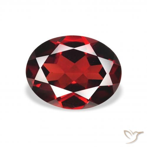 2.22ct 天然 深红色 铁铝榴石石榴石, 椭圆形, VS
