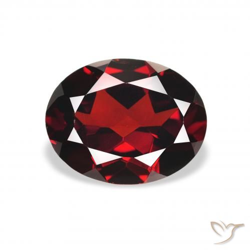 2.16ct 天然 深血红色 铁铝榴石石榴石, 椭圆形, VS