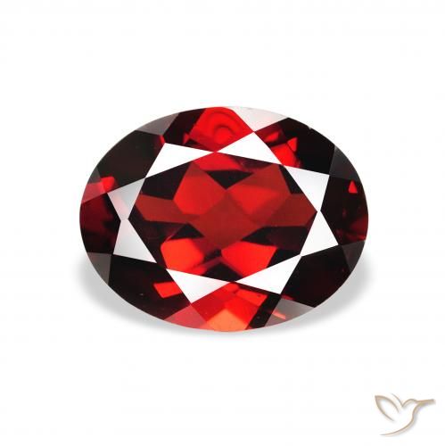 2.38ct 天然 深血红色 铁铝榴石石榴石, 椭圆形, VS