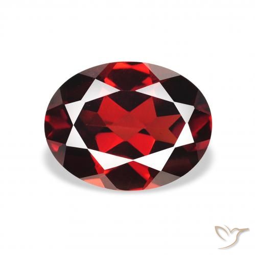 2.15ct 天然 深血红色 铁铝榴石石榴石, 椭圆形, VS