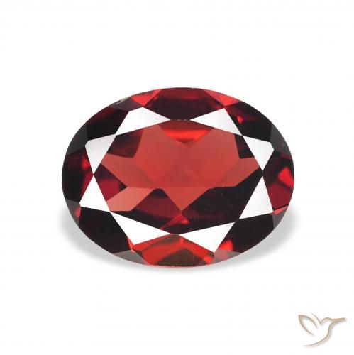 1.98ct 天然 深红色 铁铝榴石石榴石, 椭圆形, VVS-VS