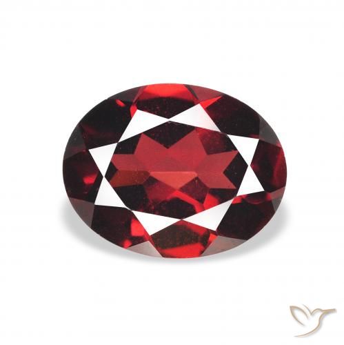 2.27ct 天然 深红色 铁铝榴石石榴石, 椭圆形, VVS-VS