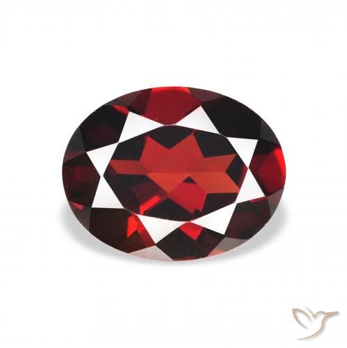 2.12ct 天然 深红色 铁铝榴石石榴石, 椭圆形, VVS-VS