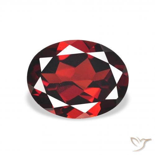 2.06ct 天然 暗红色 铁铝榴石石榴石, 椭圆形, VVS-VS
