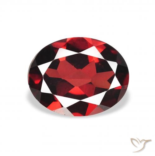 1.95ct 天然 暗红色 铁铝榴石石榴石, 椭圆形, VVS-VS