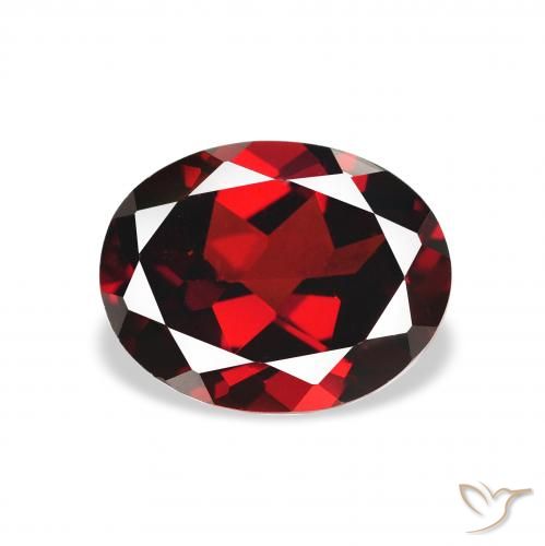 2.35ct 天然 深血红色 铁铝榴石石榴石, 椭圆形, VVS-VS