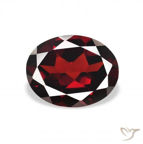 2.13ct 天然 深红色 铁铝榴石石榴石, 椭圆形, VVS-VS