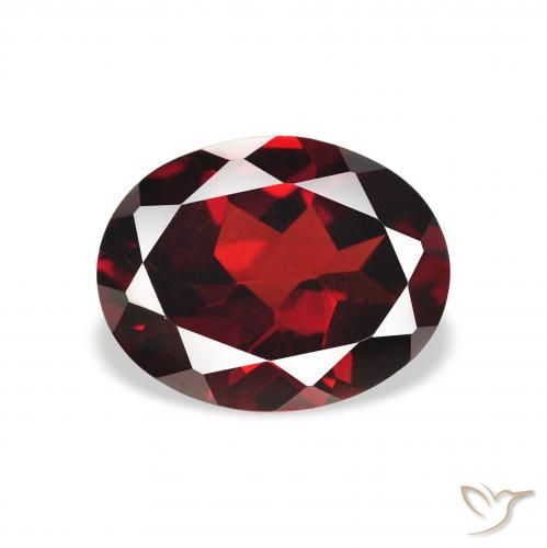 2.15ct 天然 深红色 铁铝榴石石榴石, 椭圆形, VVS-VS