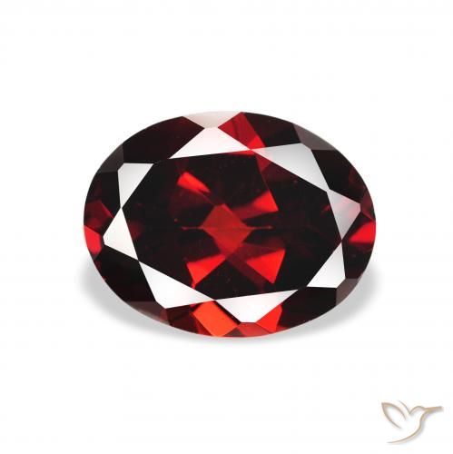 2.19ct 天然 暗红色 铁铝榴石石榴石, 椭圆形, VVS-VS
