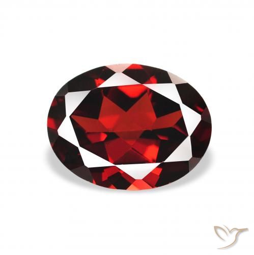 2.15ct 天然 深红色 铁铝榴石石榴石, 椭圆形, VVS-VS