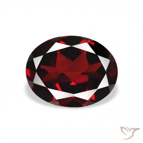 2.21ct 天然 深血红色 铁铝榴石石榴石, 椭圆形, VVS-VS