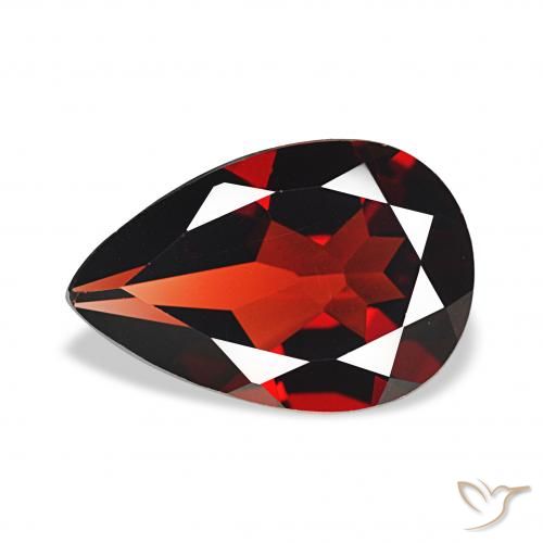 3.27ct 暗红色 铁铝榴石石榴石, 梨形, VS