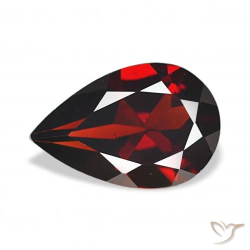 3.19ct 深红色 铁铝榴石石榴石, 梨形, VS