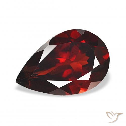 3.61ct 深红色 铁铝榴石石榴石, 梨形, VS