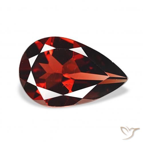 2.80克拉天然铁铝榴石石榴石，梨形，VS