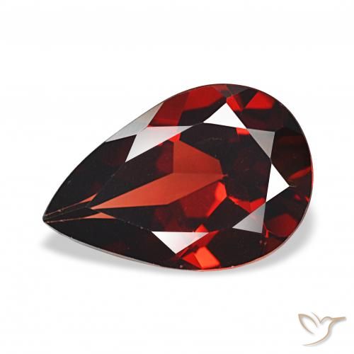 3.06ct 暗红色 铁铝榴石石榴石, 梨形, VS