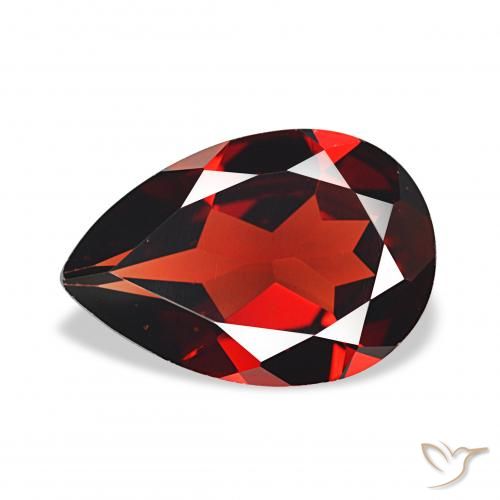 3.12ct 深红色 铁铝榴石石榴石, 梨形, VVS