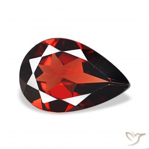 2.80克拉天然铁铝榴石石榴石，梨形，VVS