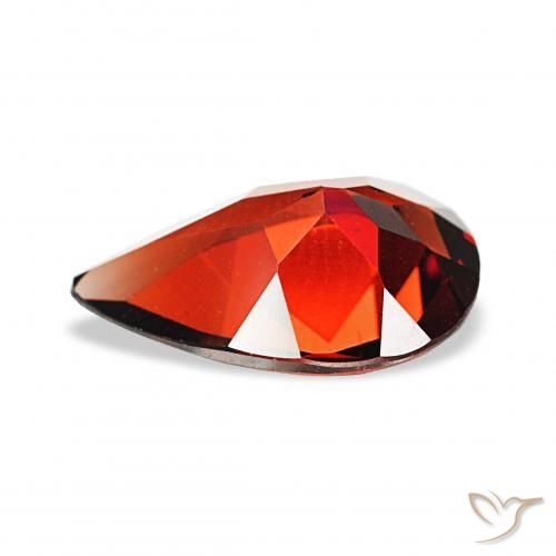 2.80克拉天然铁铝榴石石榴石，梨形，VVS