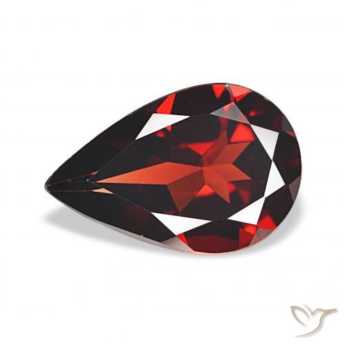 2.81ct 深红色 铁铝榴石石榴石 宝石, 梨形, VVS
