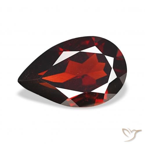 2.93ct 深红色 铁铝榴石石榴石 宝石, 梨形, VS