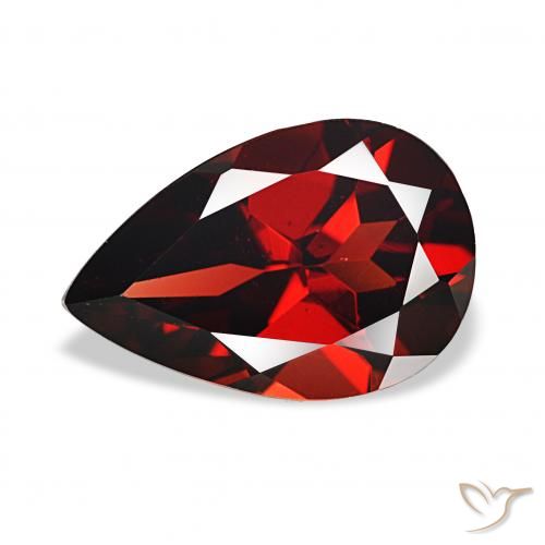 3.66ct 暗红色 铁铝榴石石榴石 宝石, 梨形, VVS-VS