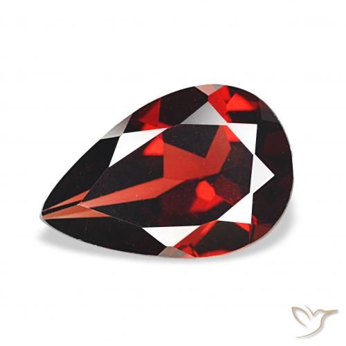 3.13ct 暗红色 铁铝榴石石榴石 宝石, 梨形, VVS-VS