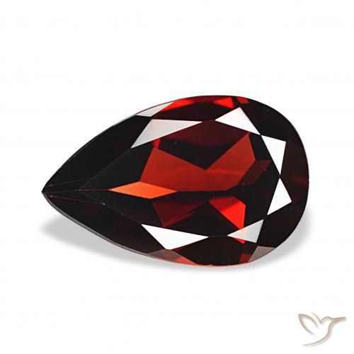 3.05ct 深红色 铁铝榴石石榴石 宝石, 梨形, VVS-VS