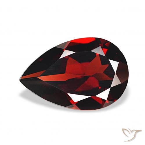 3.30ct 深红色 铁铝榴石石榴石 宝石, 梨形, VVS-VS