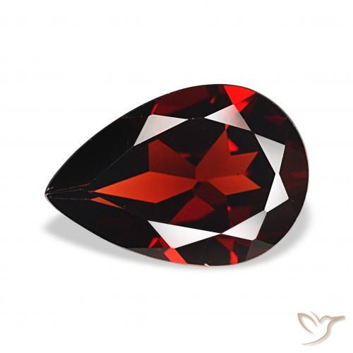 3.22ct 暗红色 铁铝榴石石榴石 宝石, 梨形, VVS-VS