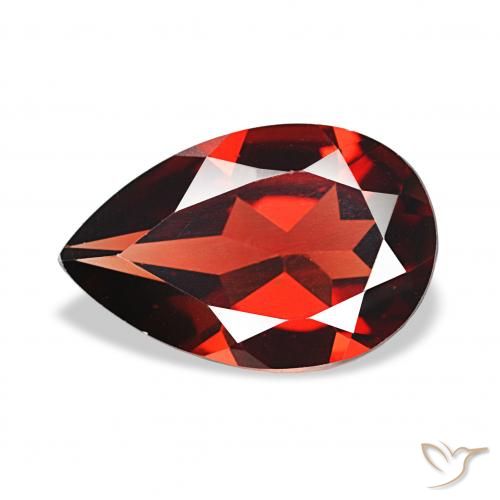 2.90ct 暗红色 铁铝榴石石榴石 宝石, 梨形, VVS-VS