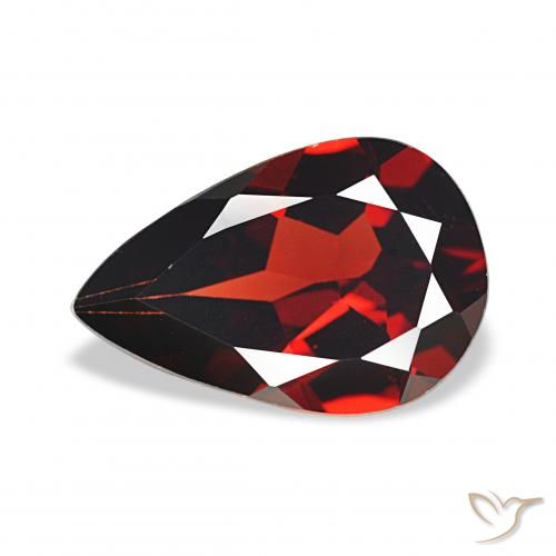 3.17ct 暗红色 铁铝榴石石榴石 宝石, 梨形, VVS-VS