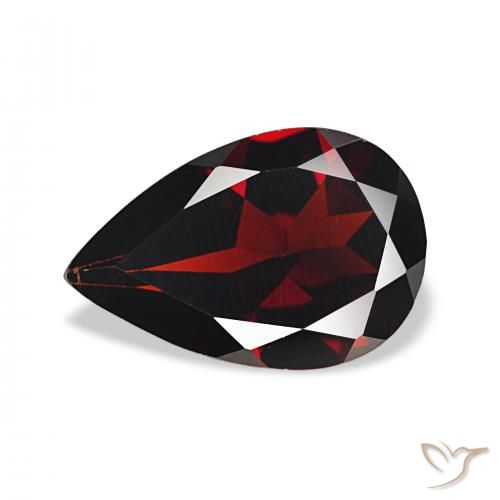 3.20ct 暗红色 铁铝榴石石榴石, 梨形, VVS-VS