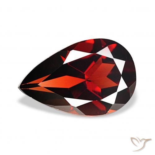 3.48ct 深红色 铁铝榴石石榴石, 梨形, VS