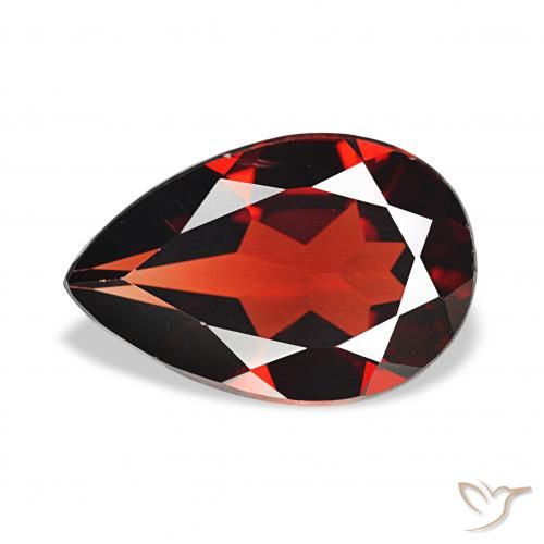 3.17ct 暗红色 铁铝榴石石榴石, 梨形, VVS-VS