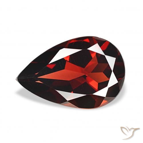 3.09ct 暗红色 铁铝榴石石榴石, 梨形, VS