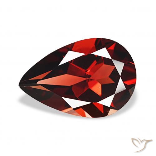 3.36ct 深红色 铁铝榴石石榴石 宝石, 梨形, VVS-VS