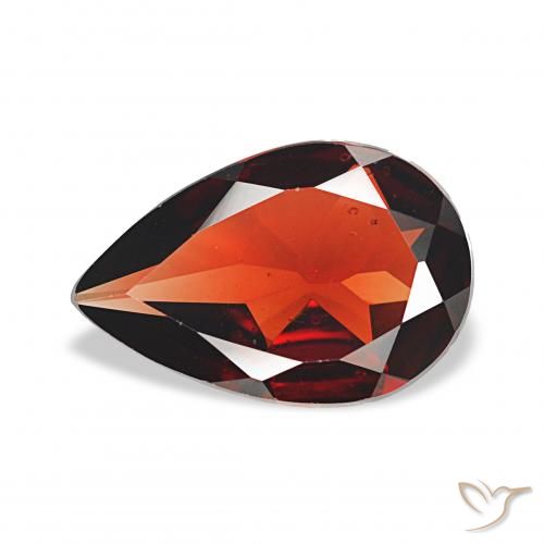 2.56ct 中红 铁铝榴石石榴石, 梨形, VS