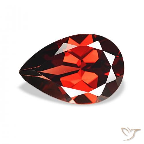 3.43ct 暗红色 铁铝榴石石榴石, 梨形, VS