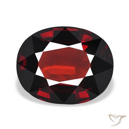 5.55ct 深红色 铁铝榴石石榴石 宝石, 椭圆形, VVS-VS